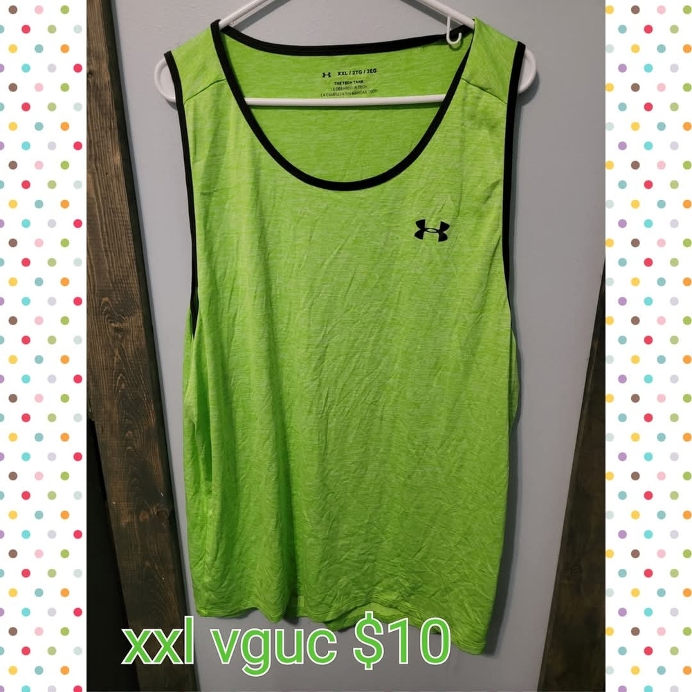 Under Armour Mens Neon Green Tank Top